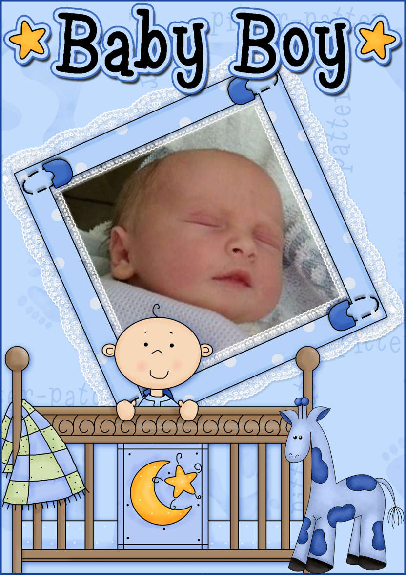 Cute Baby Boy - card made with Crafty Bob's Card Creator