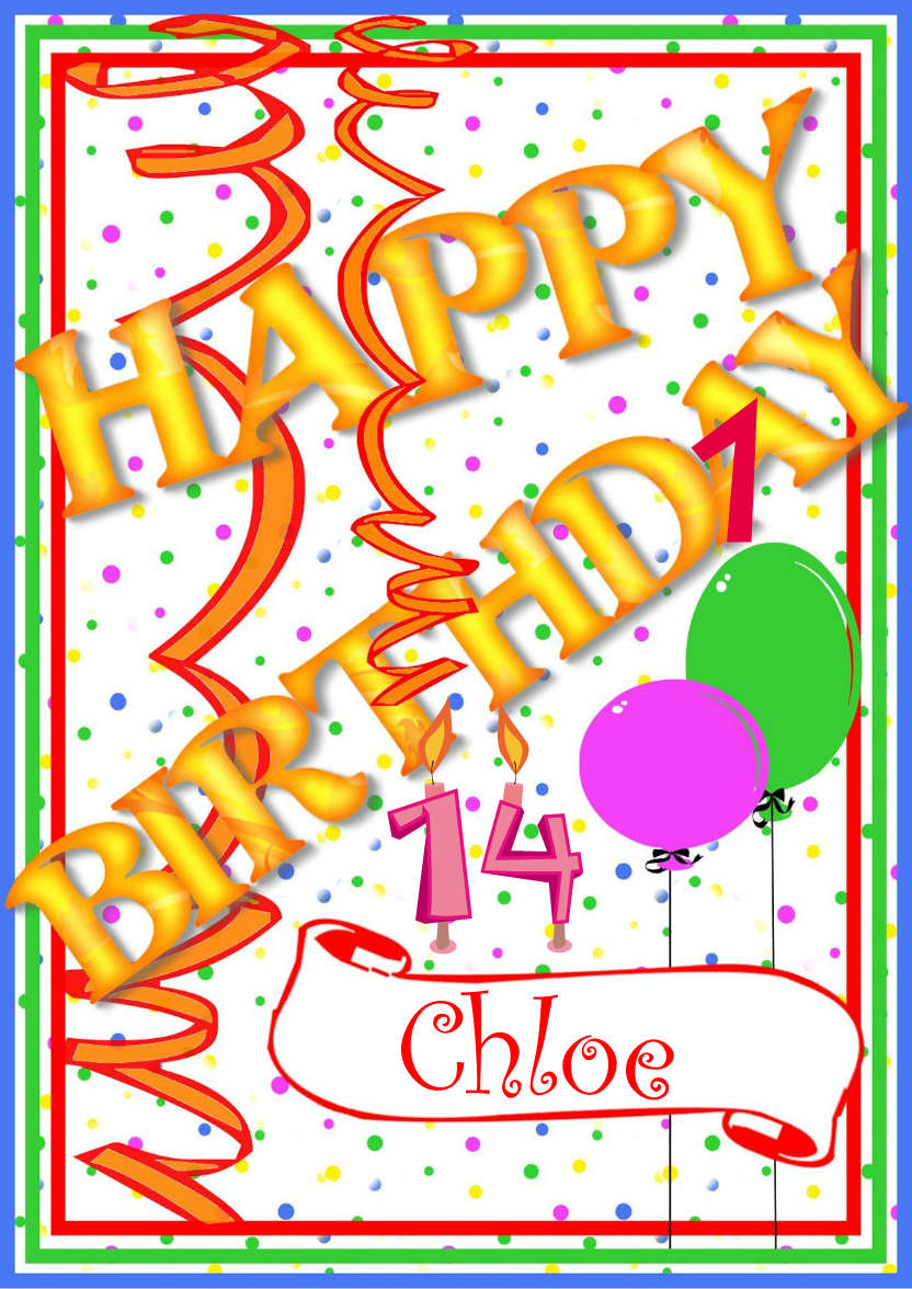 Happy Birthday Streamers - card made with Crafty Bob's Card Creator