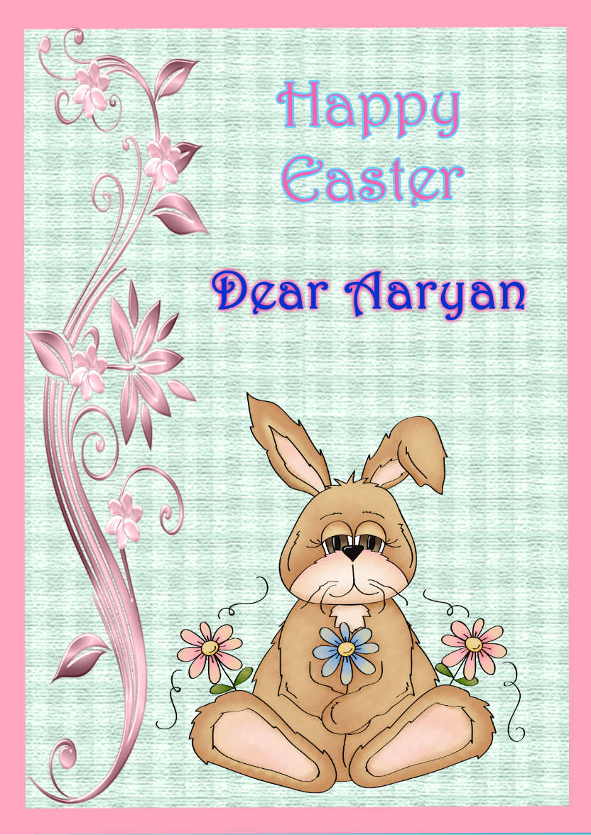 Gorgeous Easter Bunny - card made with Crafty Bob's Card Creator