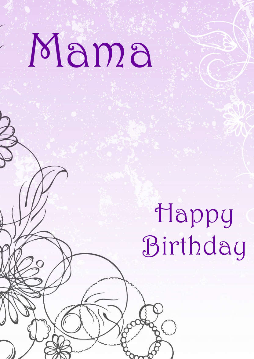 Purple Flourish Background - card made with Crafty Bob's Card Creator