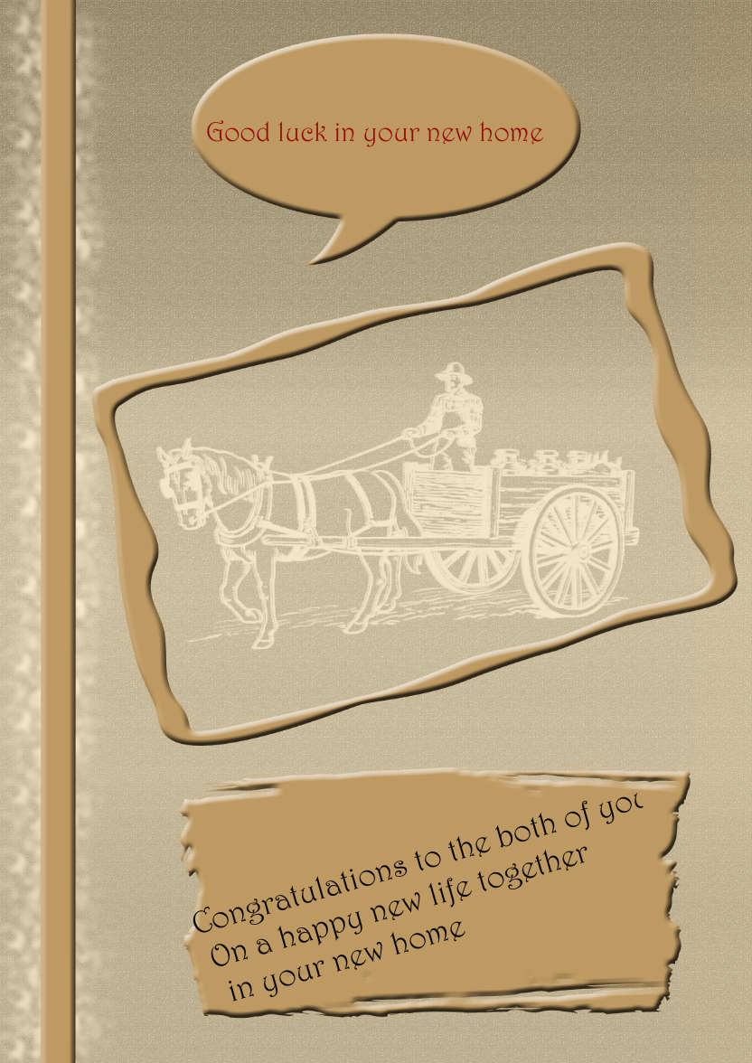 Horse and Carriage Theme - card made with Crafty Bob's Card Creator