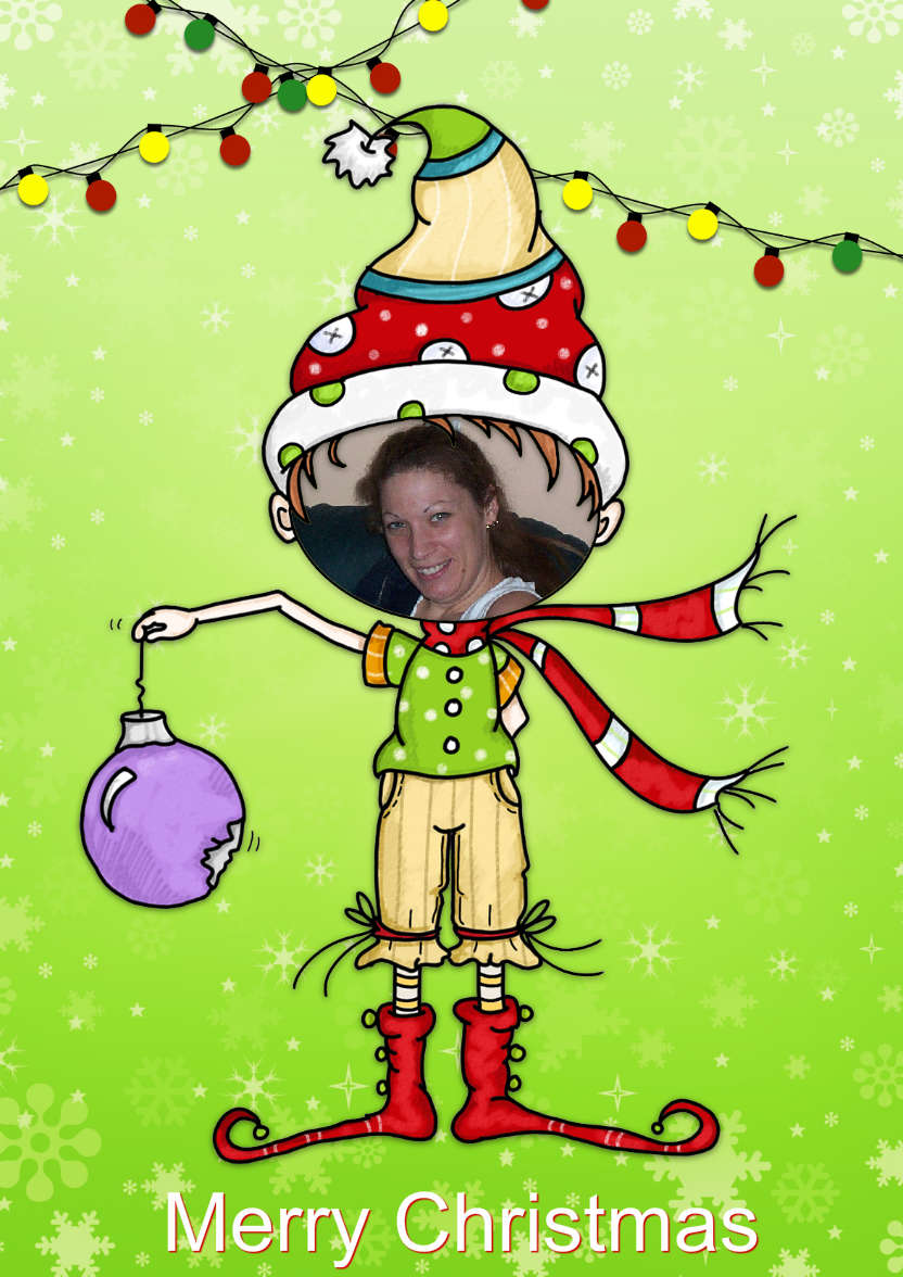 Christmas Elf Photo Card - card made with Crafty Bob's Card Creator