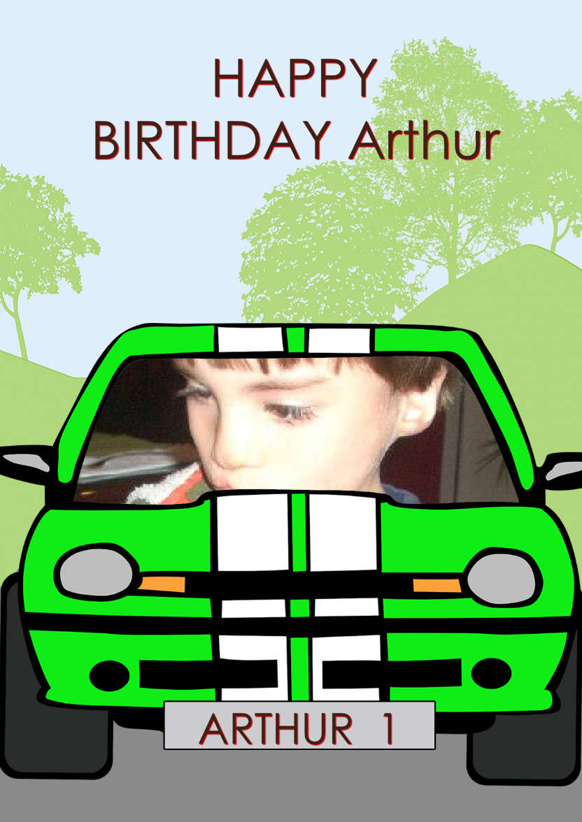 Boy Racer - card made with Crafty Bob's Card Creator