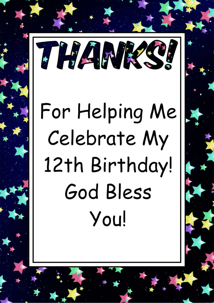 Thank You Stars Card Front - card made with Crafty Bob's Card Creator
