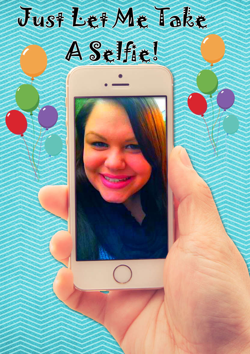 Selfie Mobile Phone Card - card made with Crafty Bob's Card Creator