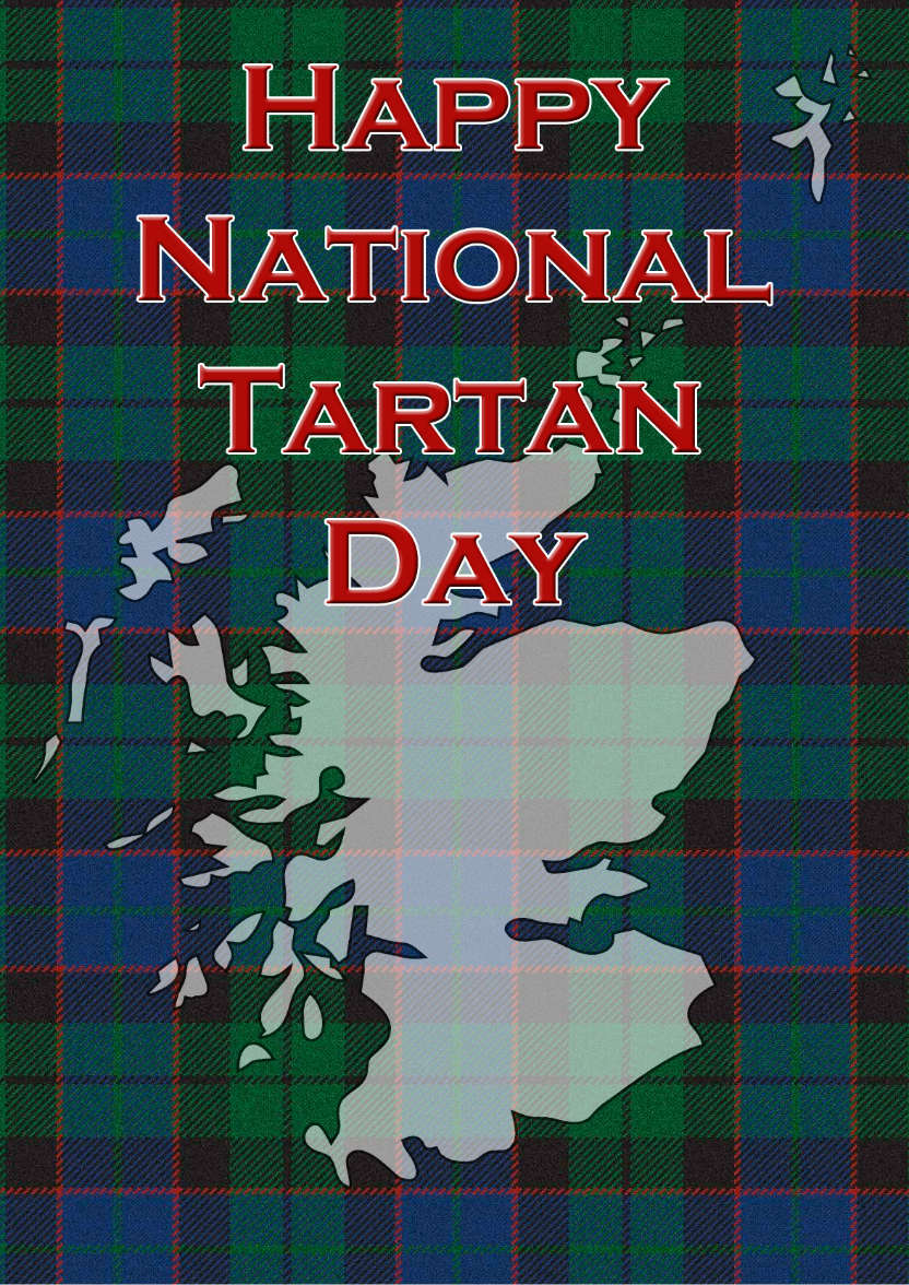 Tartan Day Scotland Card - card made with Crafty Bob's Card Creator