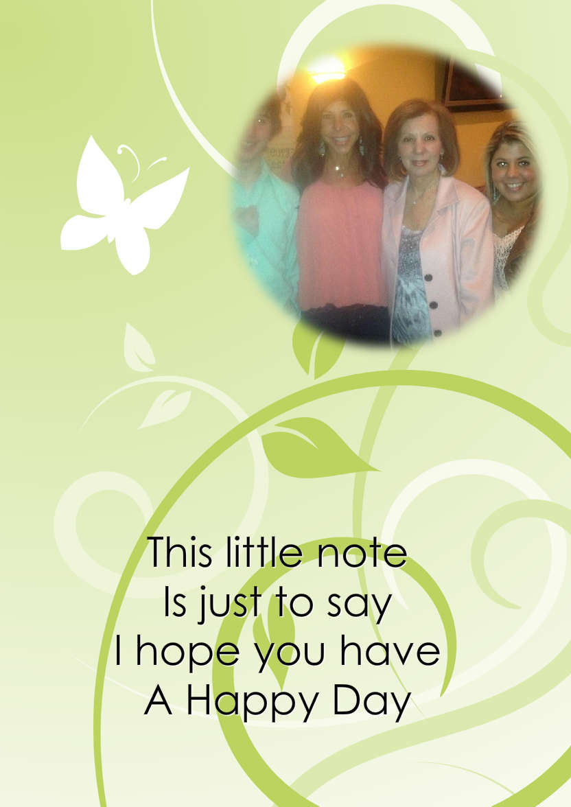Butterfly and Vines Aperture Card - card made with Crafty Bob's Card Creator