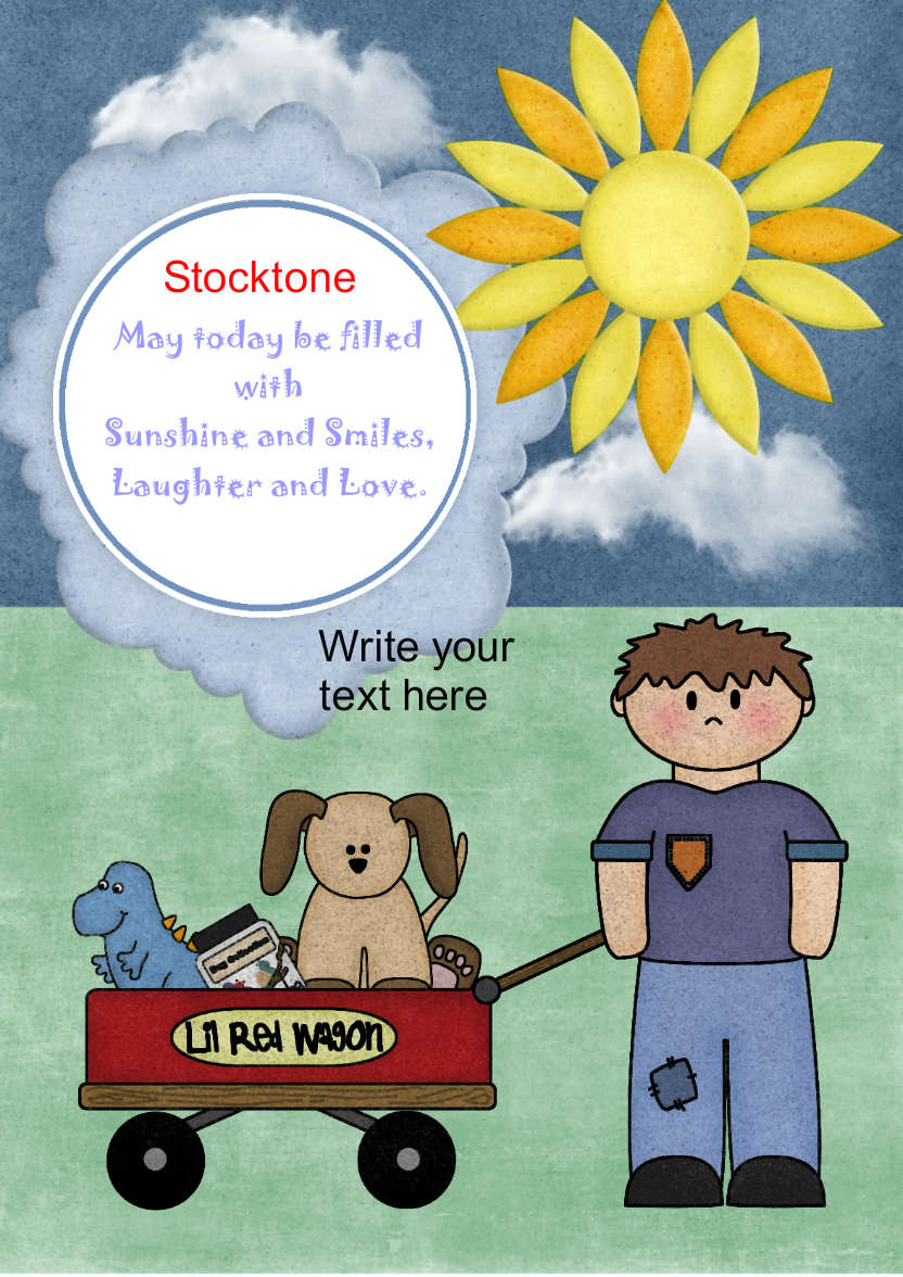 Sunny Boy - card made with Crafty Bob's Card Creator