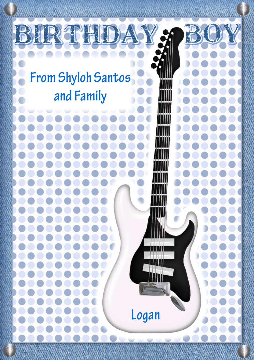 Guitar Fan - card made with Crafty Bob's Card Creator
