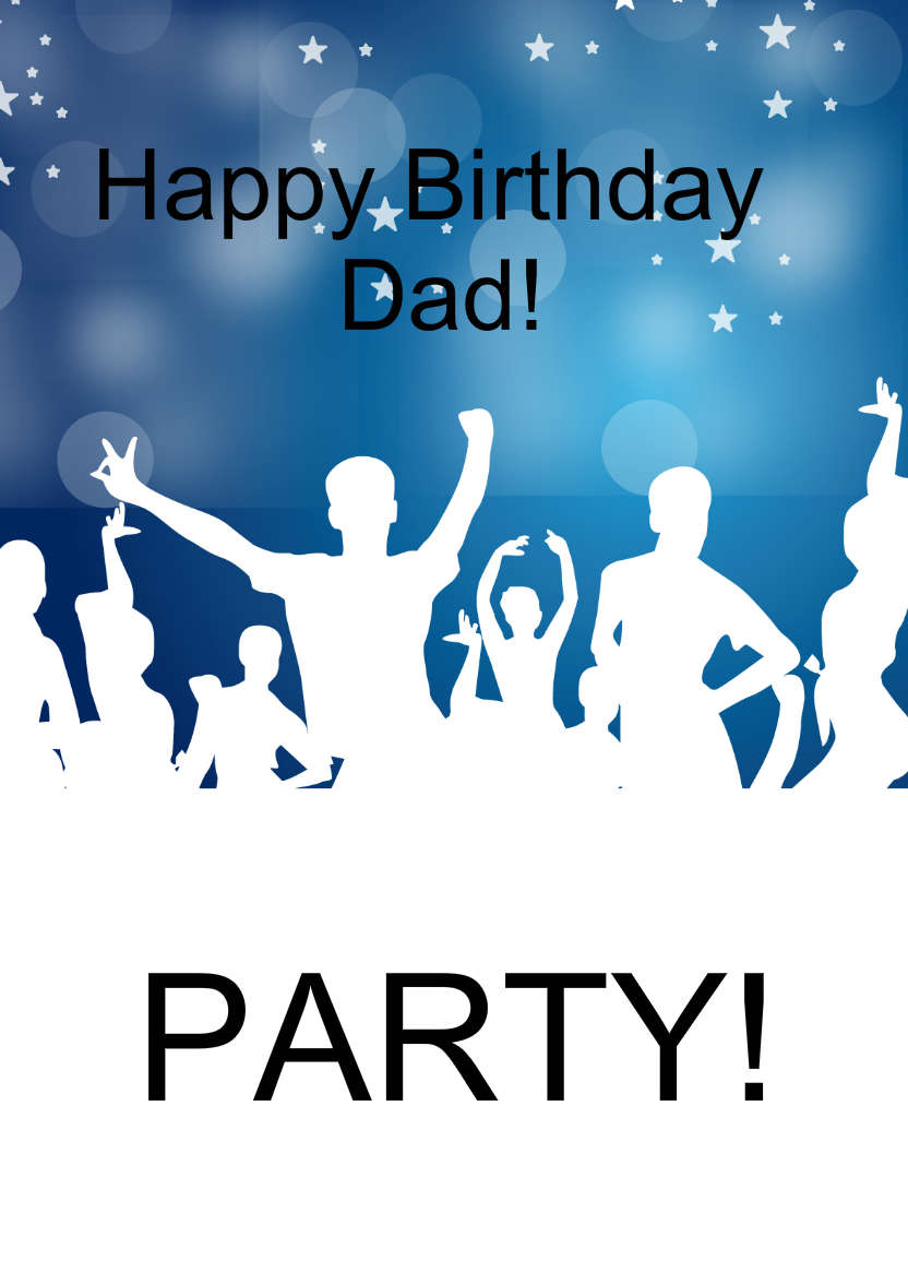 Party! Birthday Card/party Invitation - card made with Crafty Bob's Card Creator