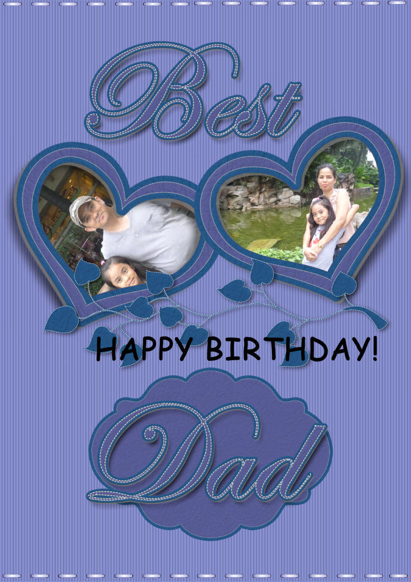 Birthday Dad - card made with Crafty Bob's Card Creator