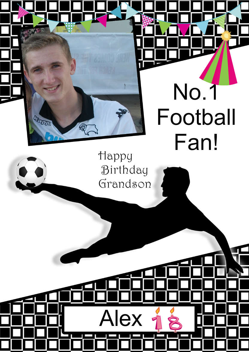 No.1 Football Fan Aperture Card - card made with Crafty Bob's Card Creator