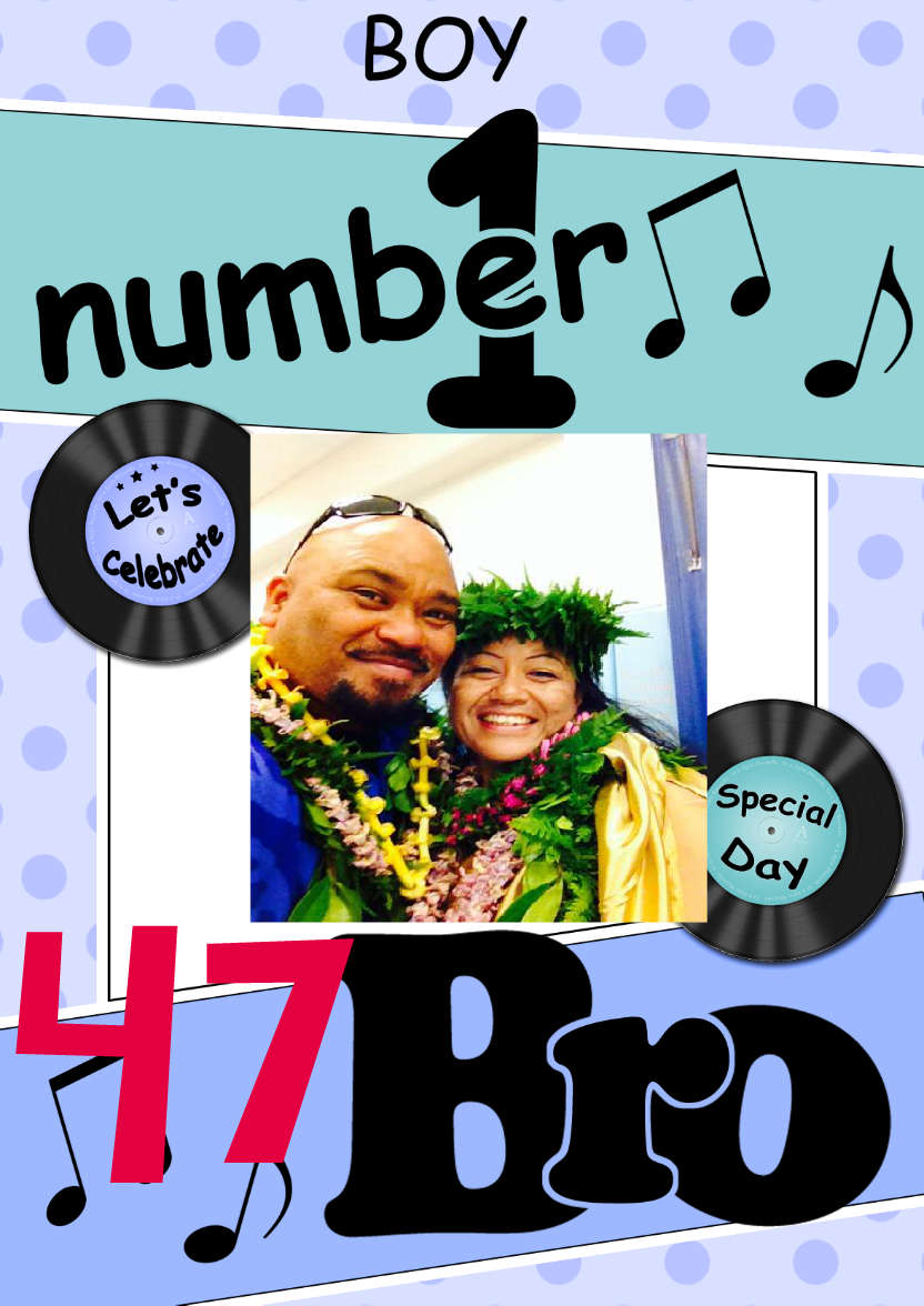 No 1 Bro Record Photo Upload Card - card made with Crafty Bob's Card Creator