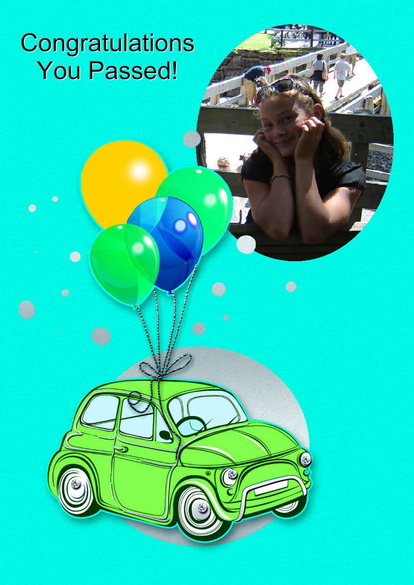 Congratulations New Driver Card - card made with Crafty Bob's Card Creator