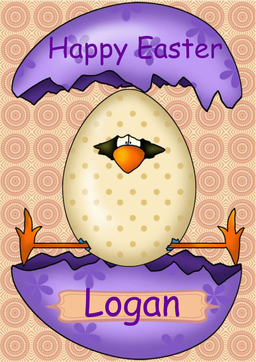 Yippee Chick Easter - card made with Crafty Bob's Card Creator