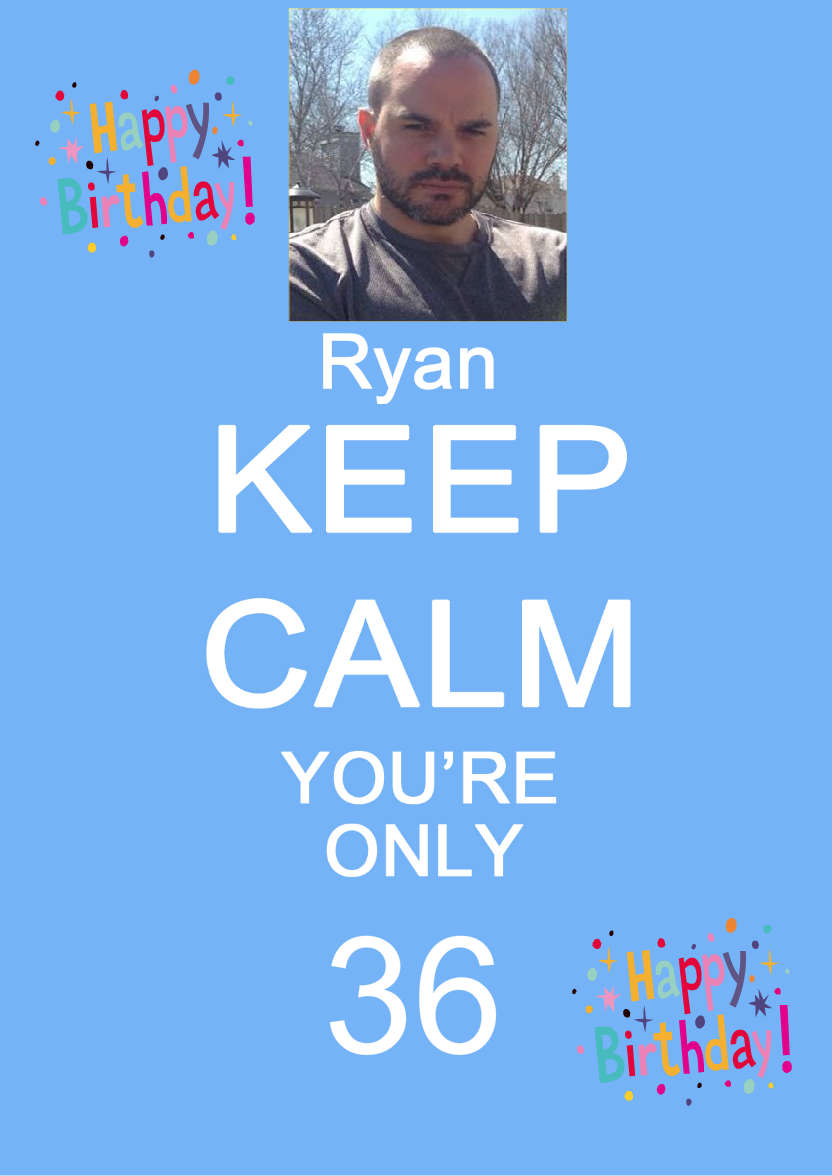 Keep Calm You're Only -  Blue - card made with Crafty Bob's Card Creator