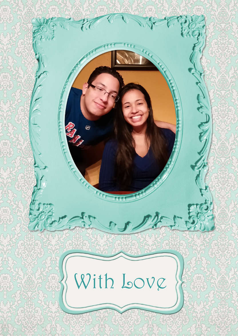 Green Vintage Style Frame Photo Card - card made with Crafty Bob's Card Creator