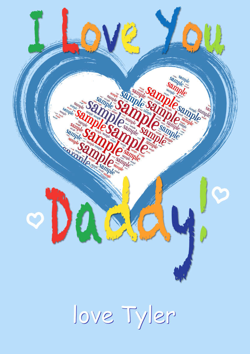 I Love You Daddy Aperture Card - card made with Crafty Bob's Card Creator