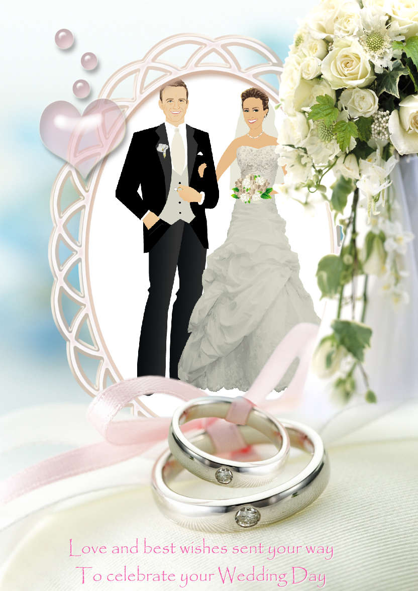 Wedding Day/anniversary Aperture Card - card made with Crafty Bob's Card Creator