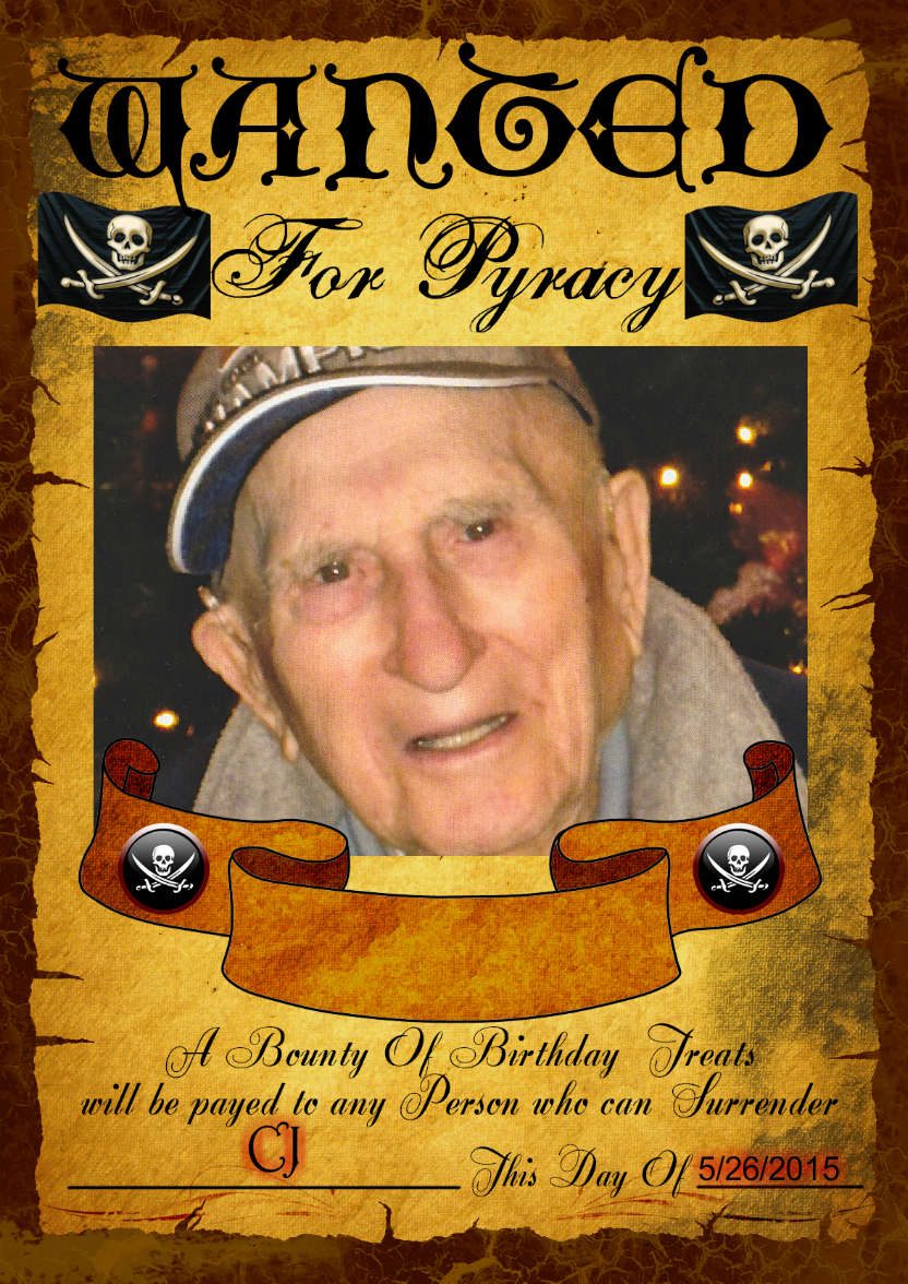Fun Male Wanted Poster Birthday Card, Photo - card made with Crafty Bob's Card Creator