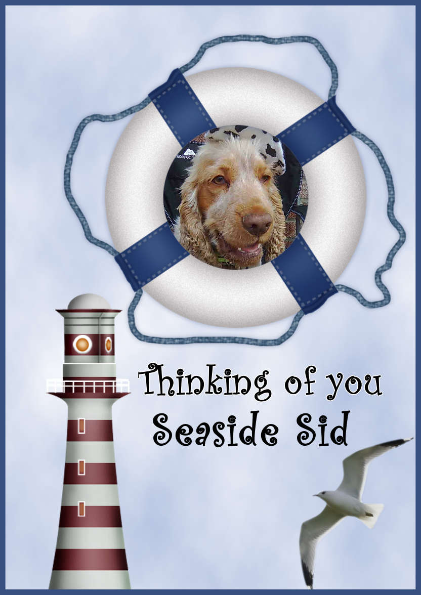 Seascape Lighthouse - card made with Crafty Bob's Card Creator