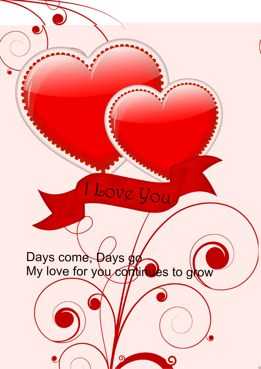Double Heart and Flourish Card Front - card made with Crafty Bob's Card Creator
