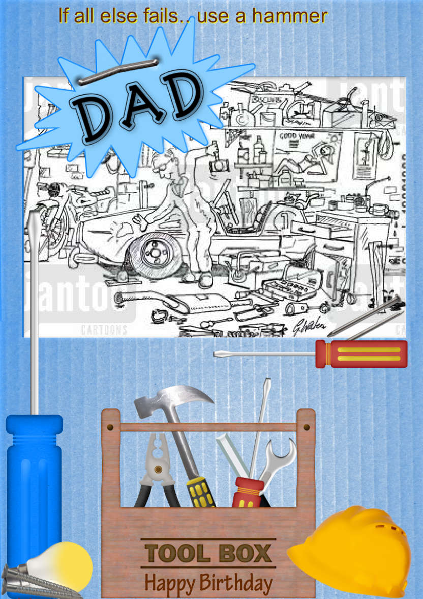 Best Dad - card made with Crafty Bob's Card Creator