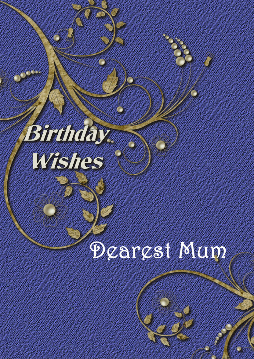 Golden Leaf - Birthday Card - card made with Crafty Bob's Card Creator