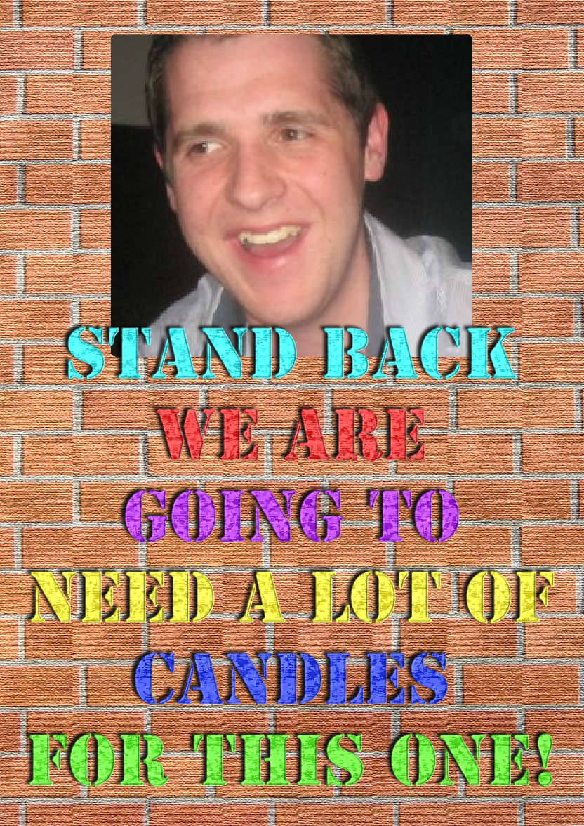 Stand Back Humorous Aperture Birthday Card - card made with Crafty Bob's Card Creator