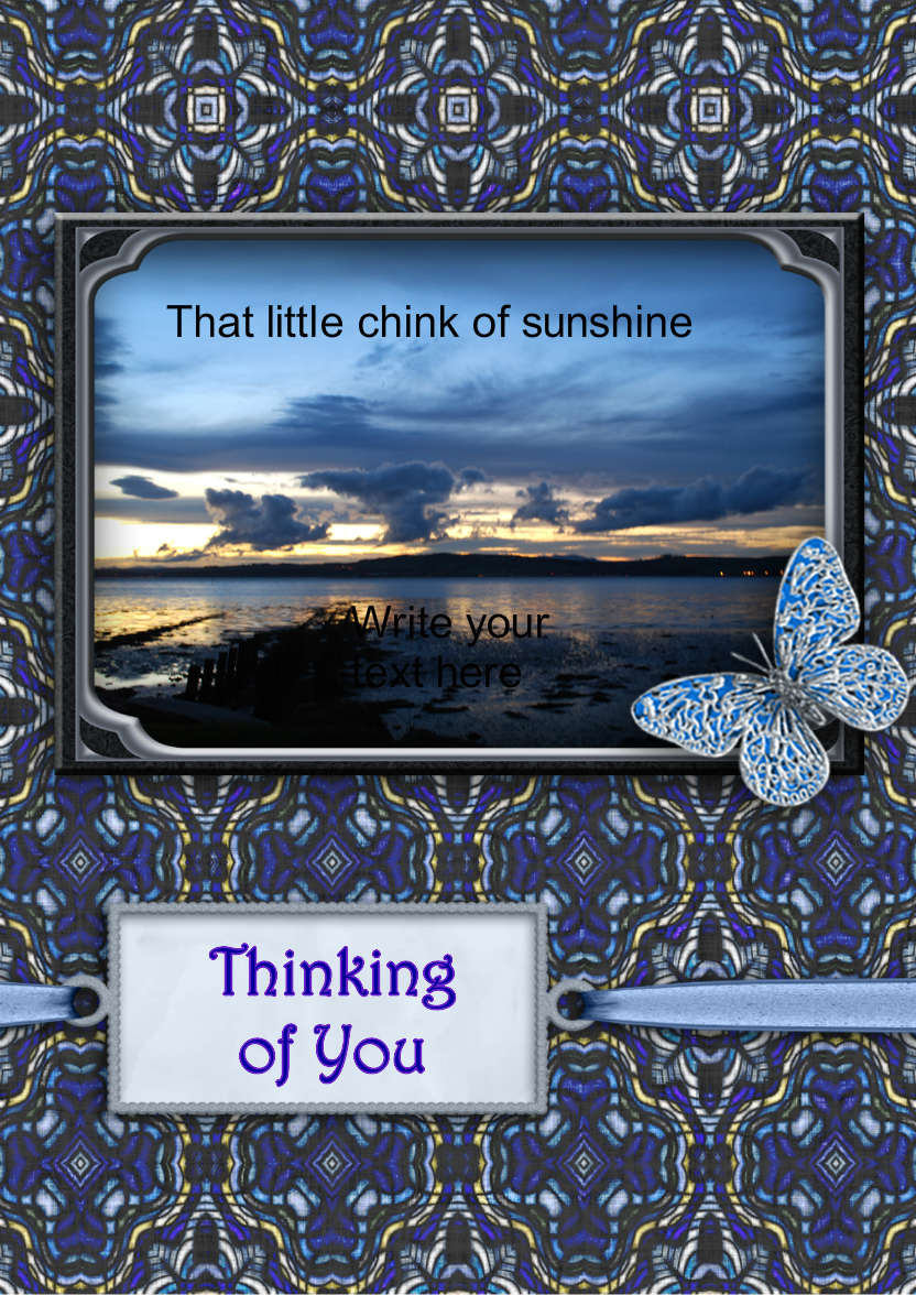 Sunset - card made with Crafty Bob's Card Creator
