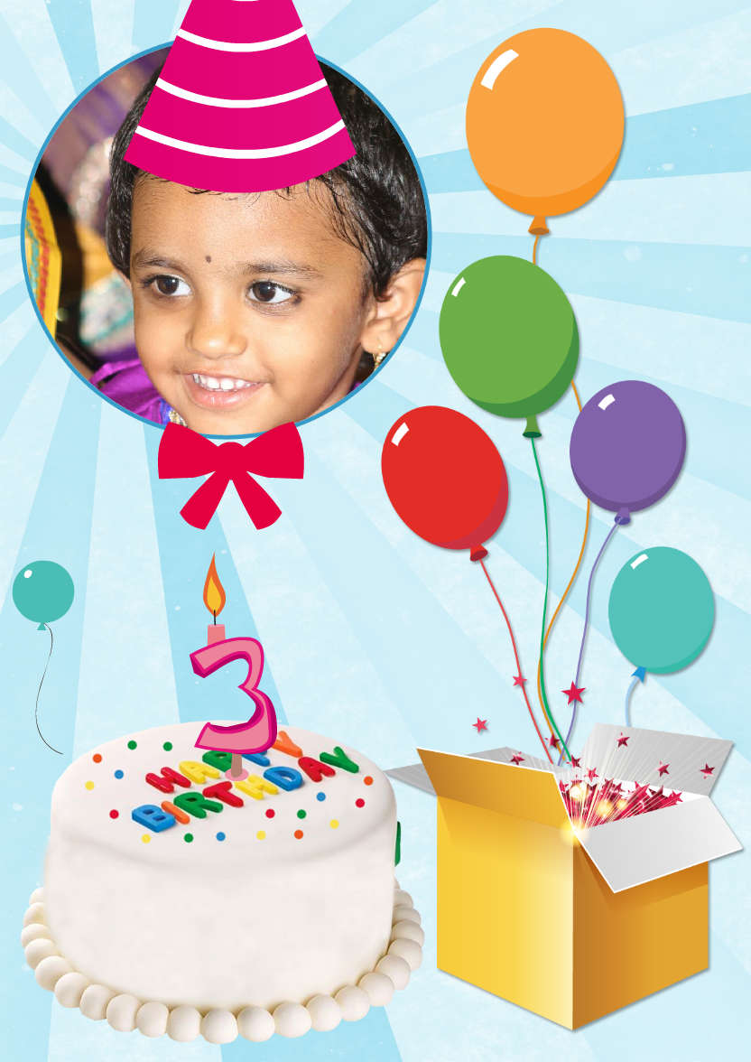 Birthday Surprise Photo Card - card made with Crafty Bob's Card Creator