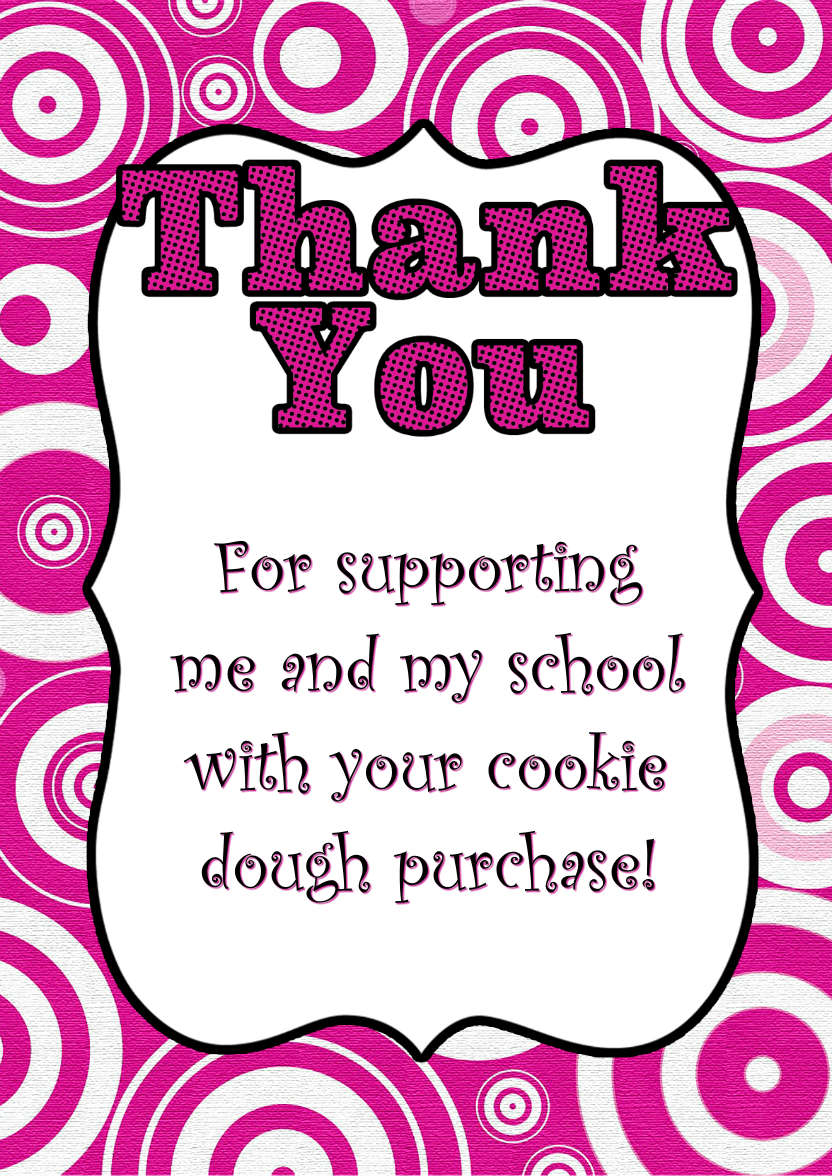 Retro Circles Thank You Card Front Pink - card made with Crafty Bob's Card Creator