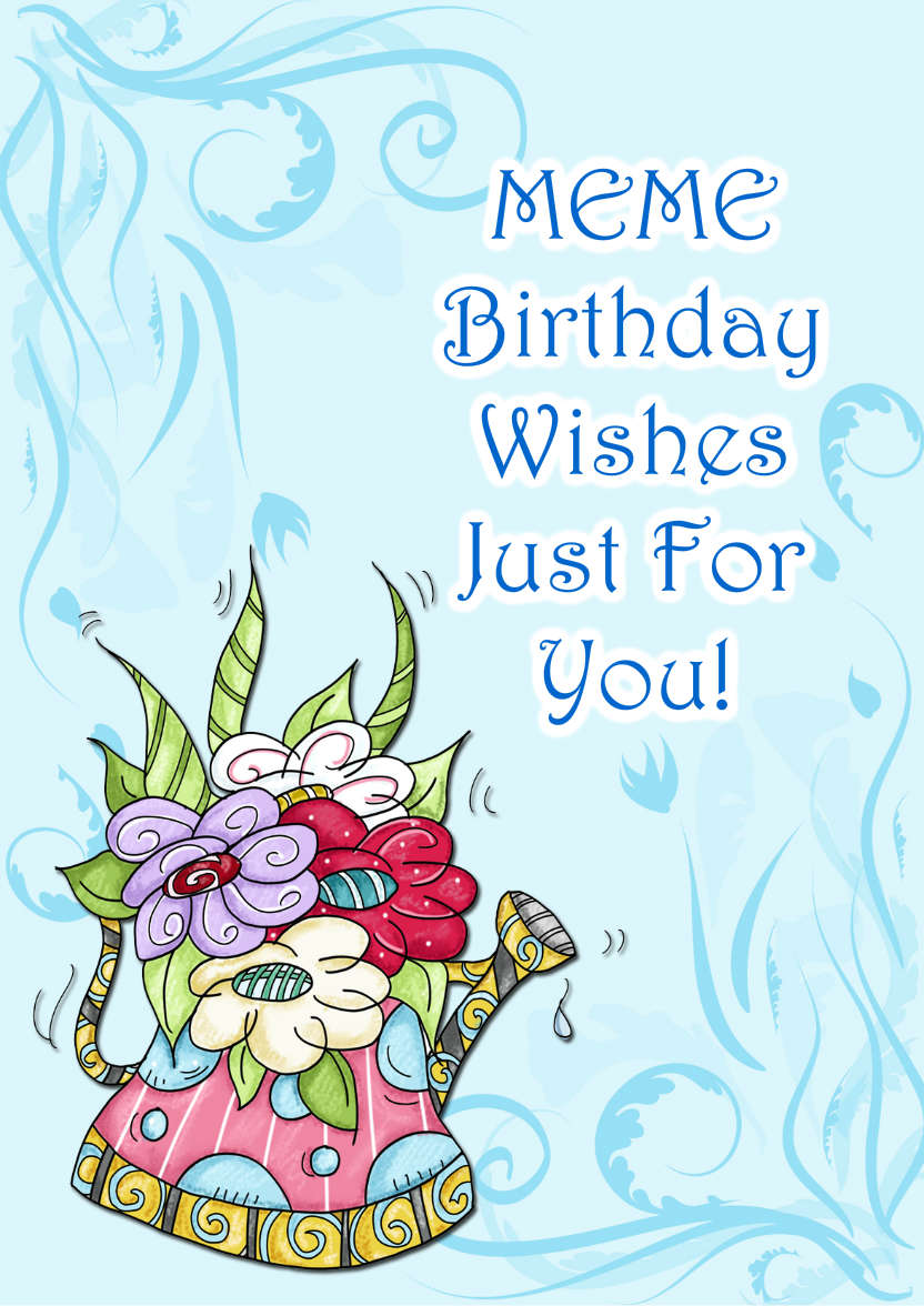 Funky Floral Watering Can - card made with Crafty Bob's Card Creator