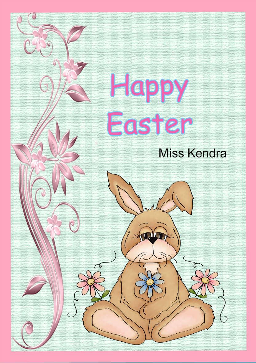 Gorgeous Easter Bunny - card made with Crafty Bob's Card Creator