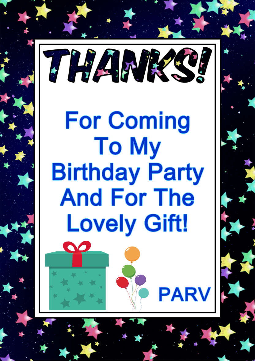 Thank You Stars Card Front - card made with Crafty Bob's Card Creator