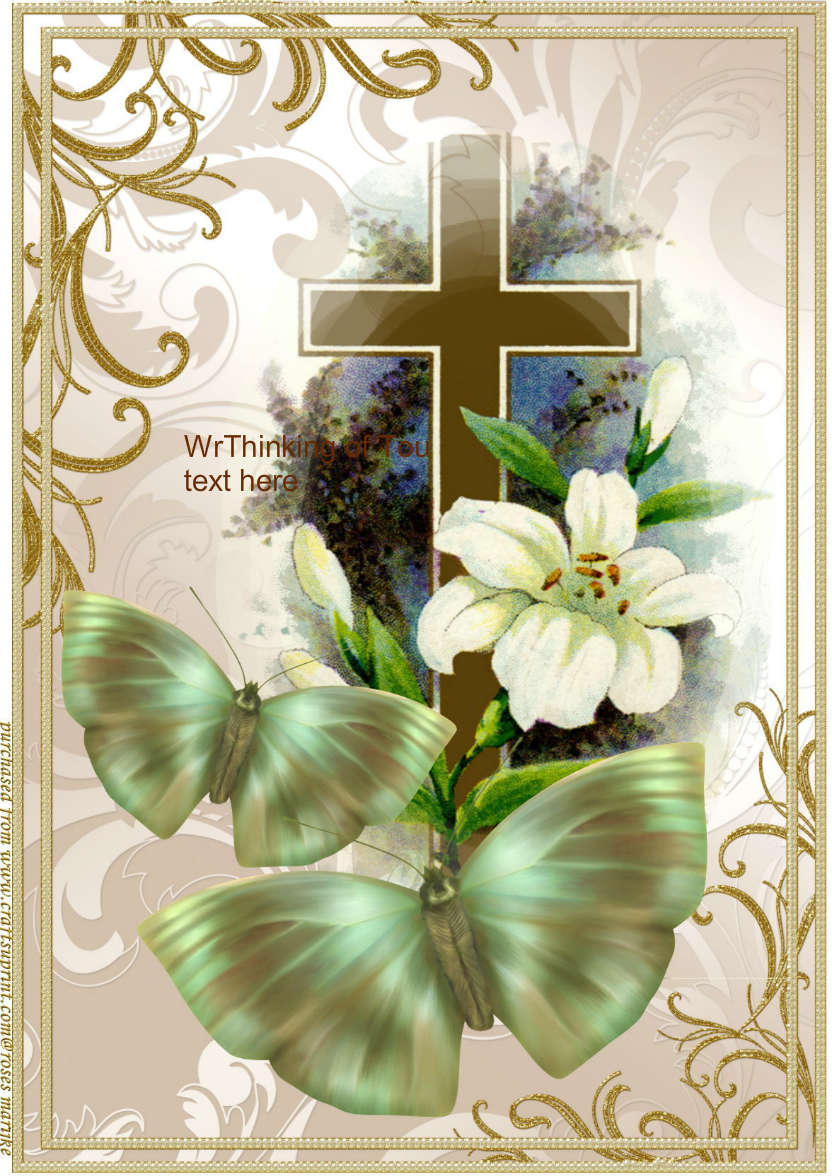 Sympathy - card made with Crafty Bob's Card Creator