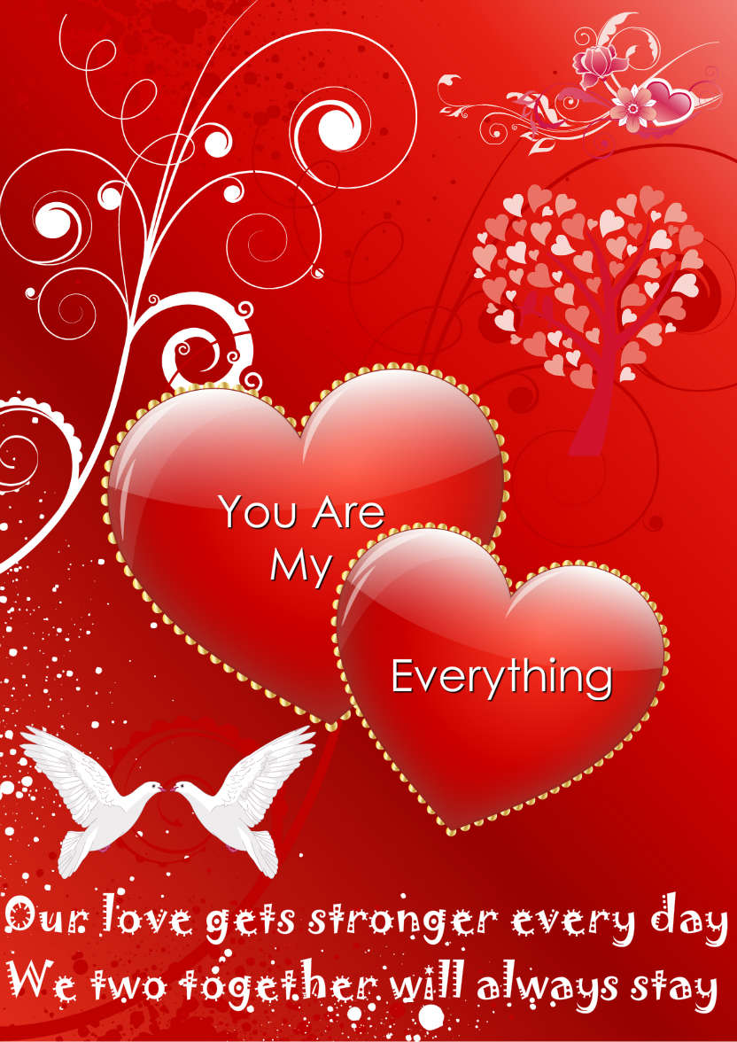 Double Heart Card Front - card made with Crafty Bob's Card Creator
