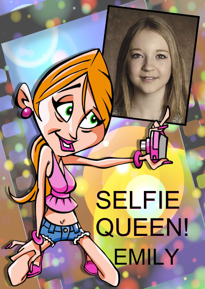 Selfie Queen Card - card made with Crafty Bob's Card Creator