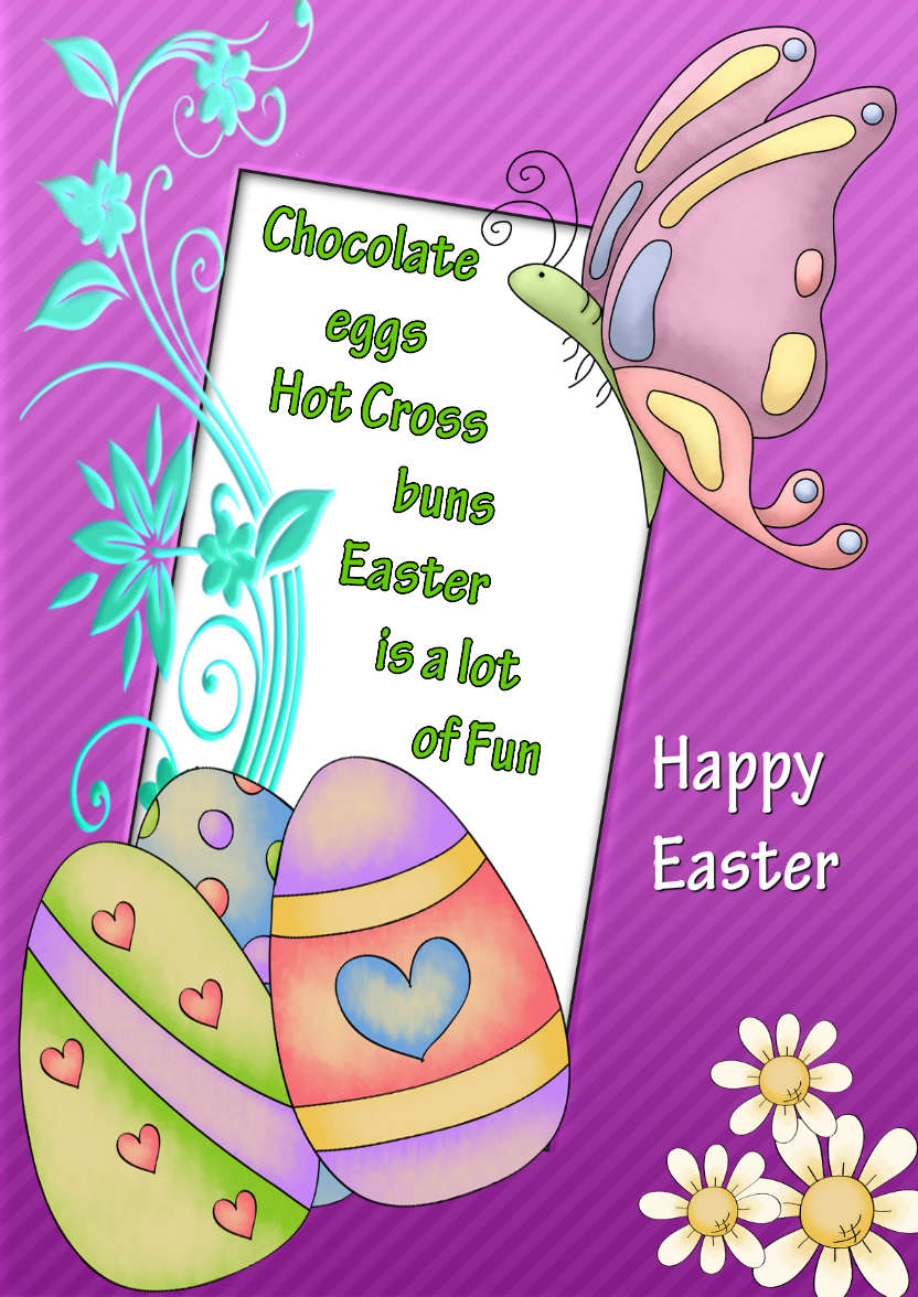 Easter Fun - card made with Crafty Bob's Card Creator
