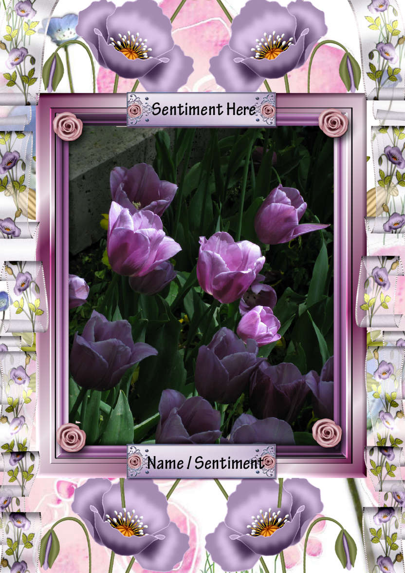 Pretty Floral Frame - card made with Crafty Bob's Card Creator