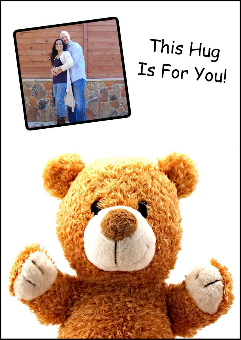 Bear Hug Aperture Card - card made with Crafty Bob's Card Creator