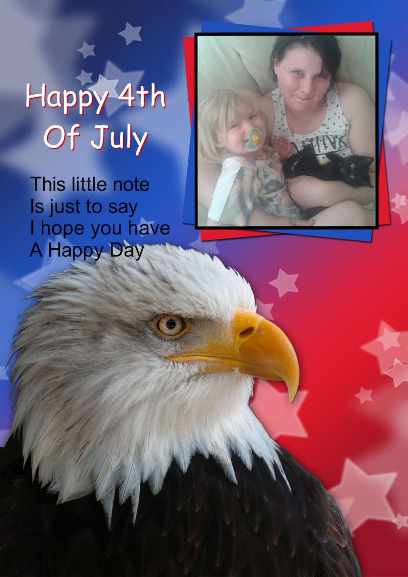 Eagle American Style Card - card made with Crafty Bob's Card Creator