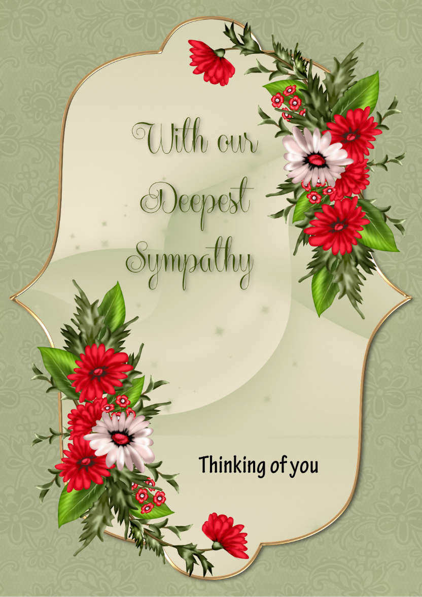 With Our Deepest Sympathy - card made with Crafty Bob's Card Creator