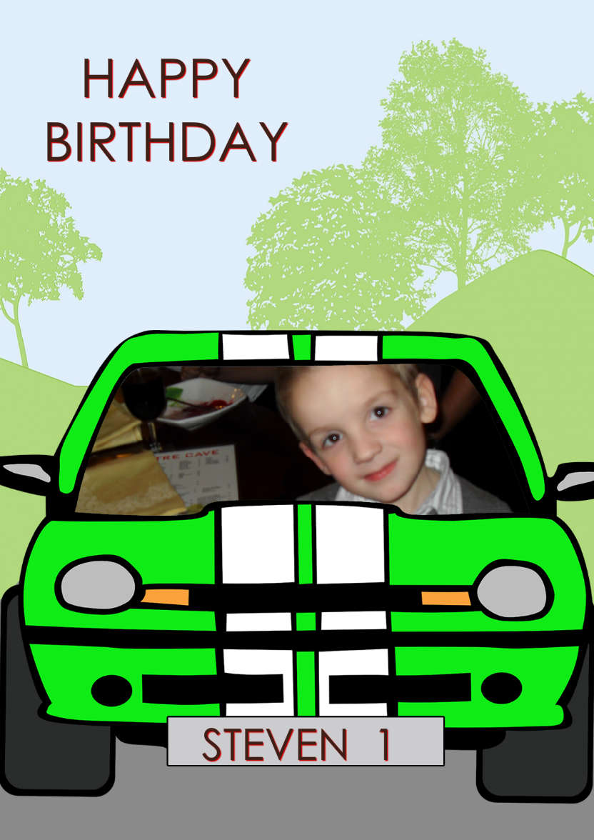 Boy Racer - card made with Crafty Bob's Card Creator