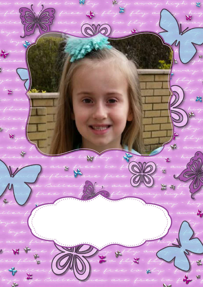 Butterfly Background Photo Card - card made with Crafty Bob's Card Creator