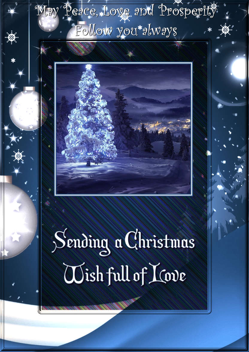 Sending a Christmas Wish Photo Card - card made with Crafty Bob's Card Creator