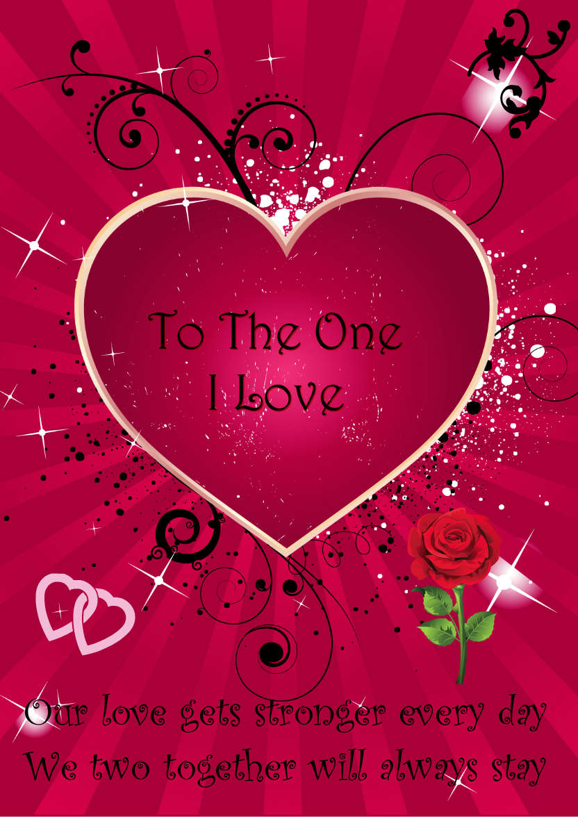 Grunge Heart Romantic Card Front - card made with Crafty Bob's Card Creator
