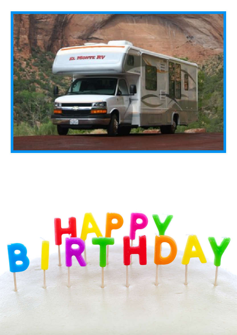 Birthday Candles Aperture Card - card made with Crafty Bob's Card Creator