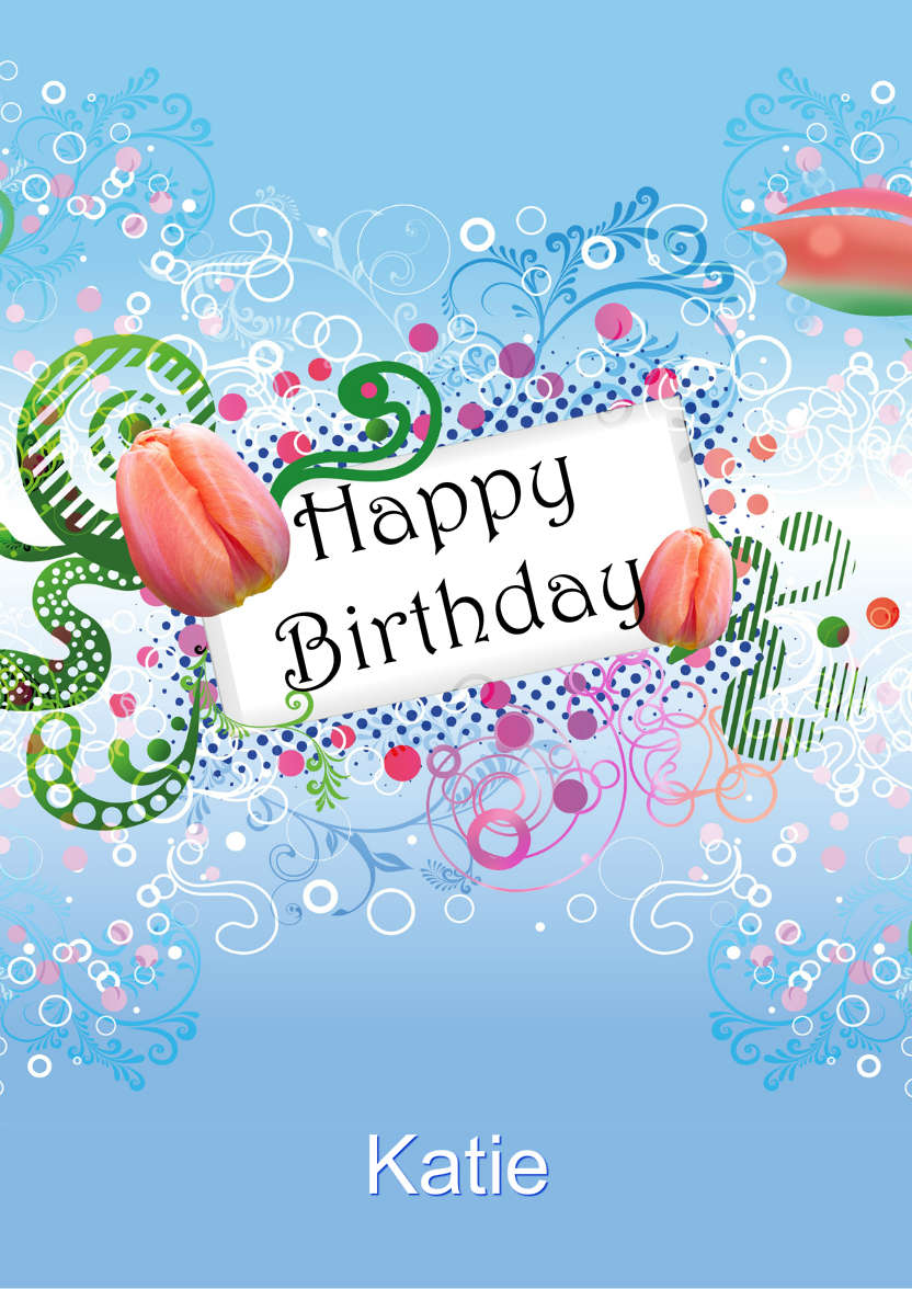 Tulip Arrangement - card made with Crafty Bob's Card Creator
