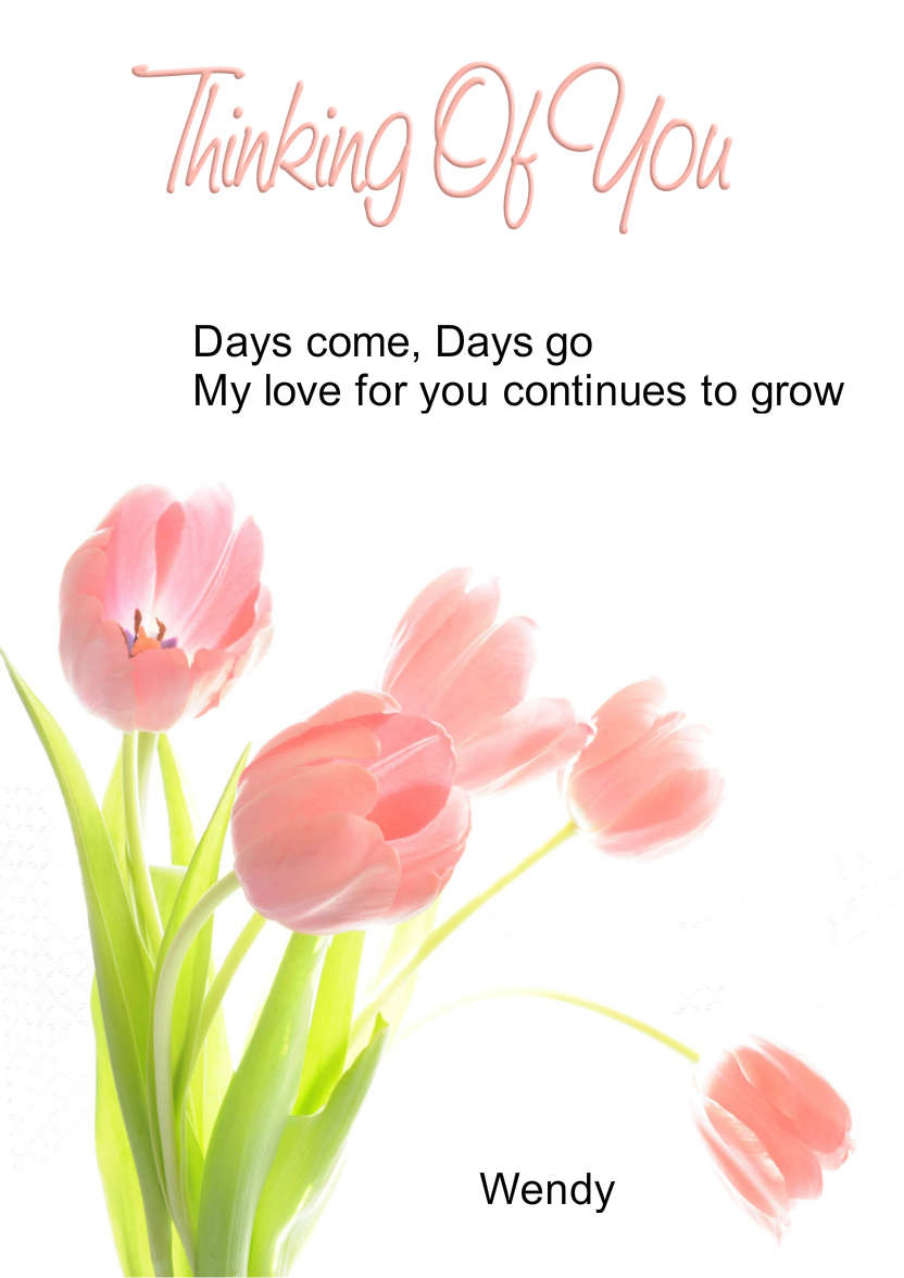 Thinking of You Tulips - card made with Crafty Bob's Card Creator